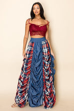 Plaid and Denim Skirt