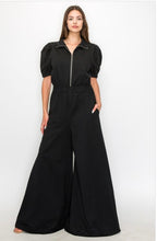 Puff Sleeve Wide Leg Jumpsuit