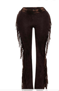 Fringe Pants (Brown)