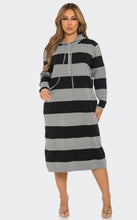 Stripe Hoodie Dress