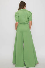 Puff Sleeve Wide Leg Jumpsuit